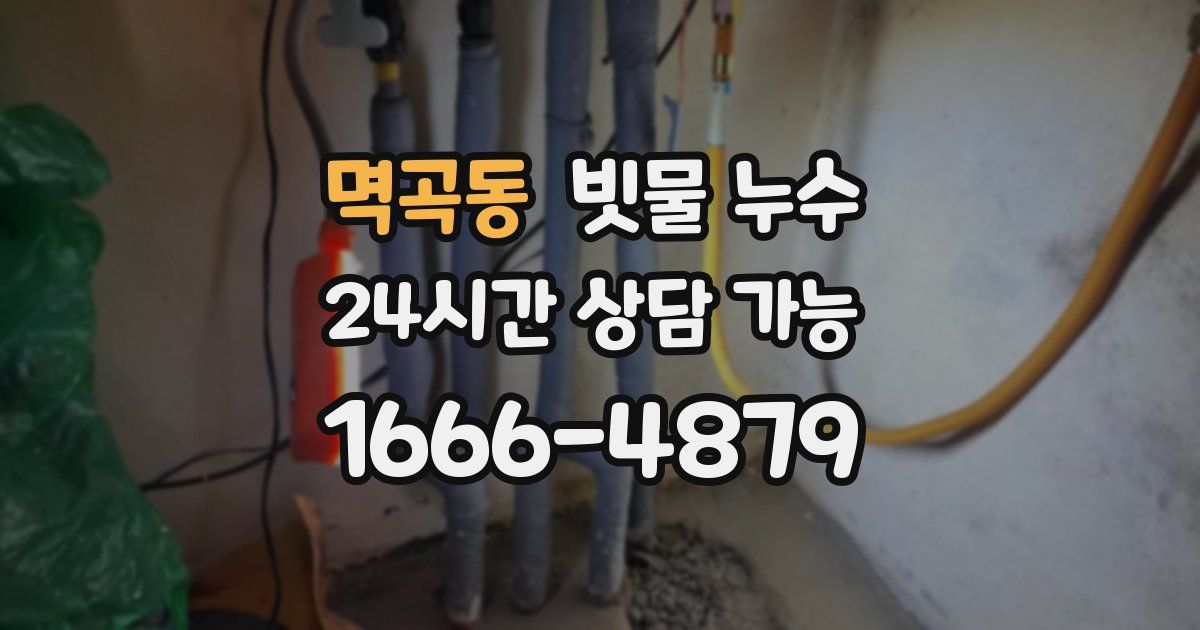 멱곡동 빗물 누수