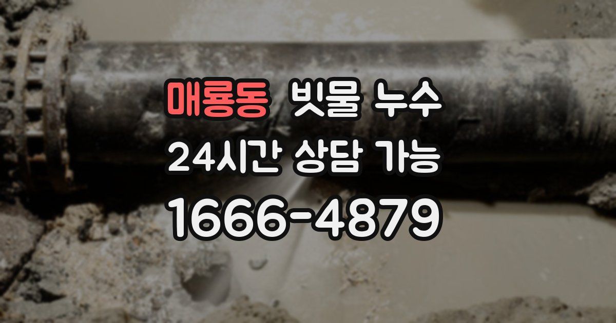 매룡동 빗물 누수