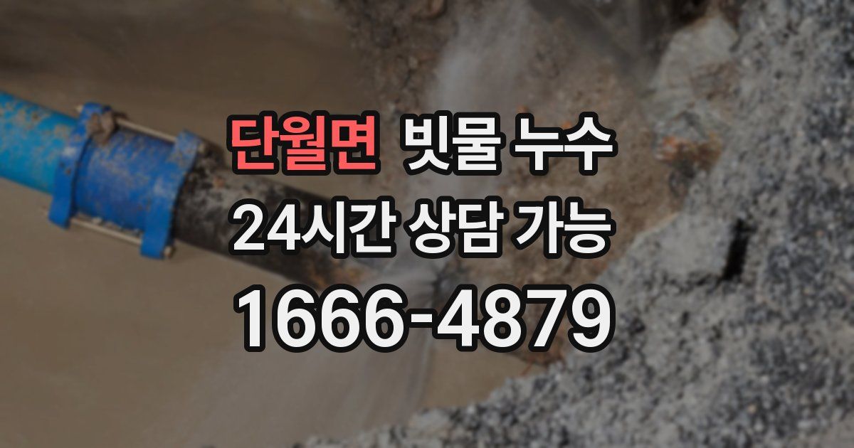단월면 빗물 누수