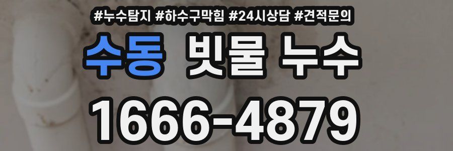 수동 빗물 누수