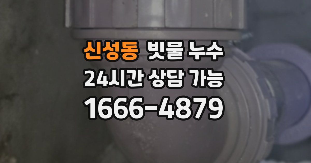 신성동 빗물 누수