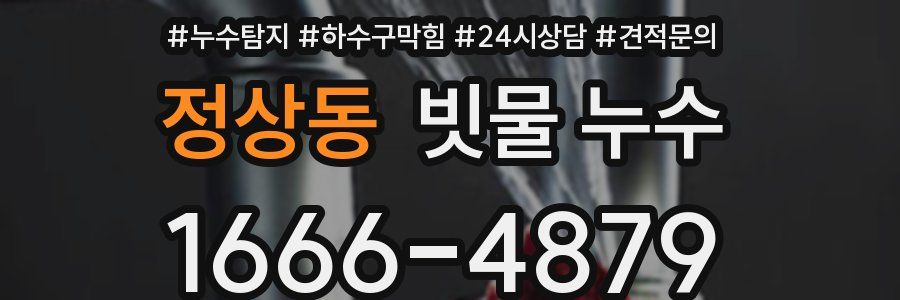 정상동 빗물 누수