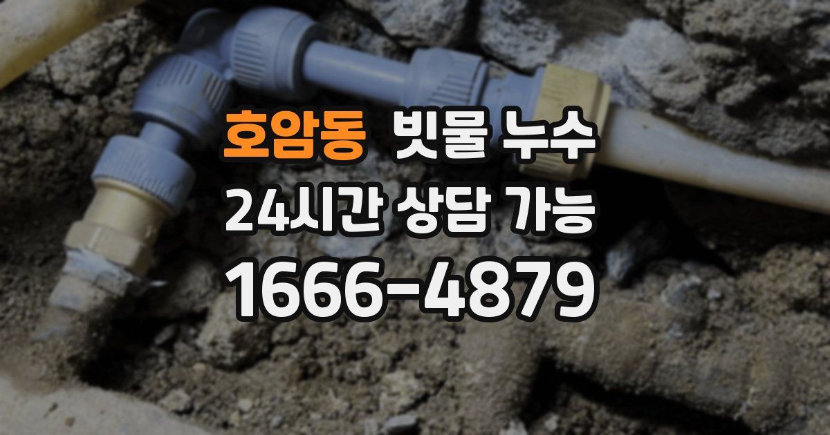 호암동 빗물 누수