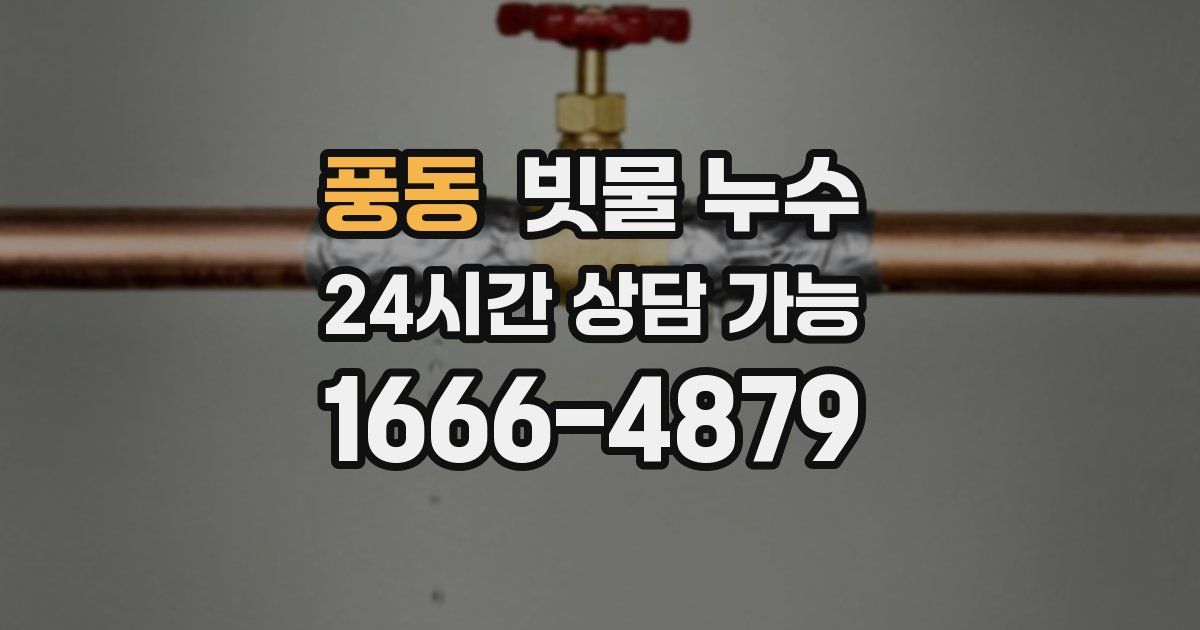 풍동 빗물 누수
