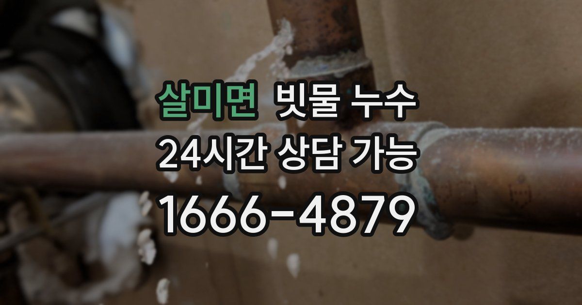 살미면 빗물 누수