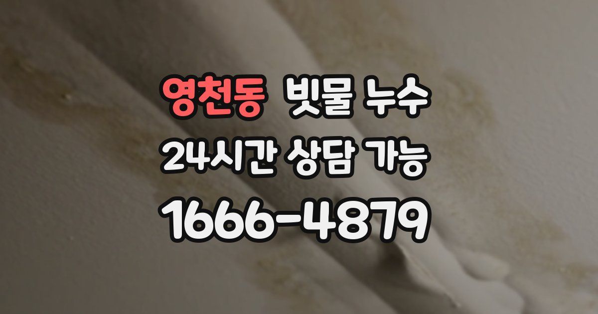 영천동 빗물 누수