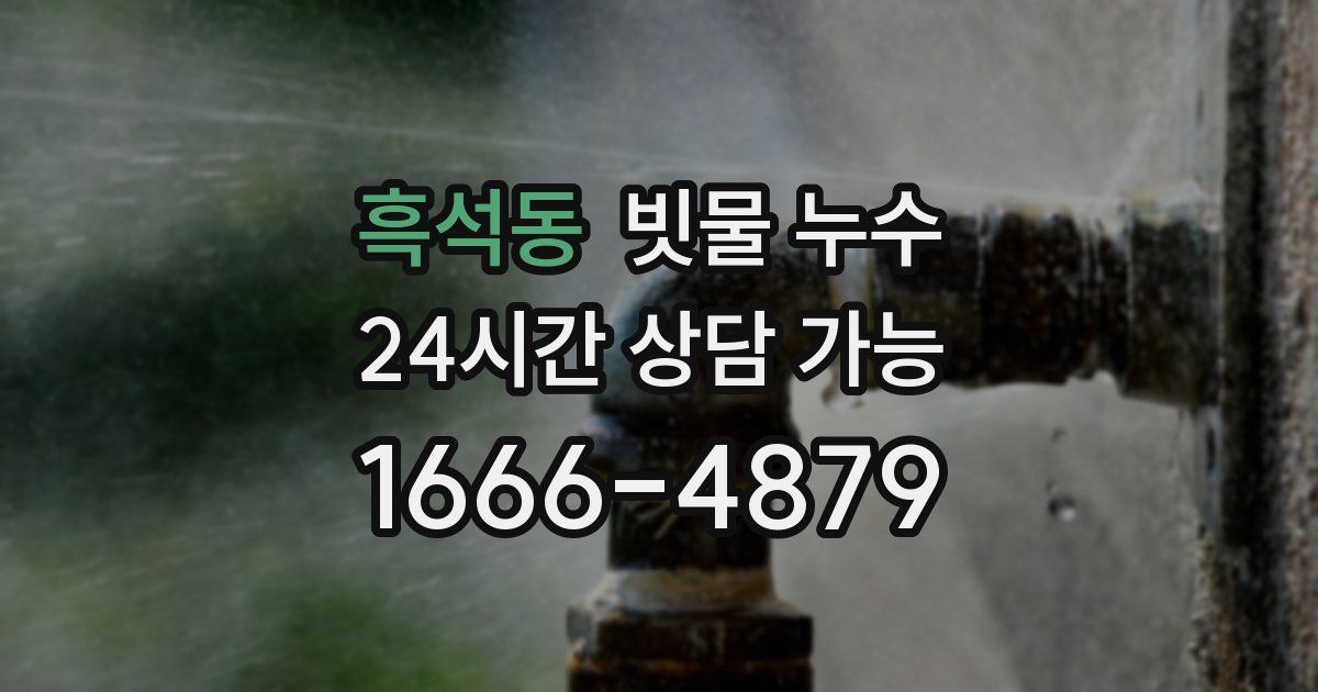 흑석동 빗물 누수