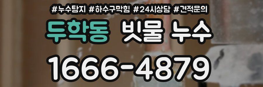 두학동 빗물 누수