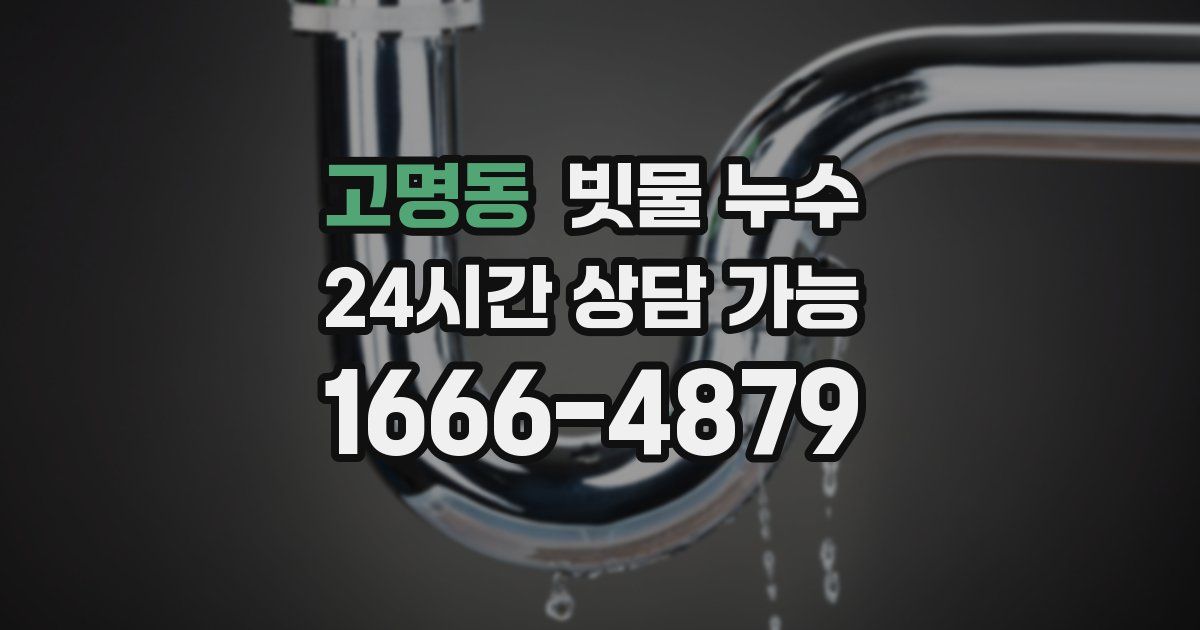 고명동 빗물 누수