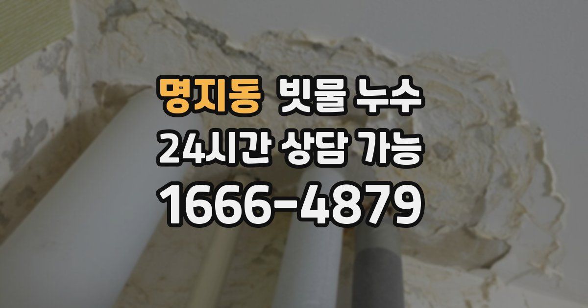 명지동 빗물 누수