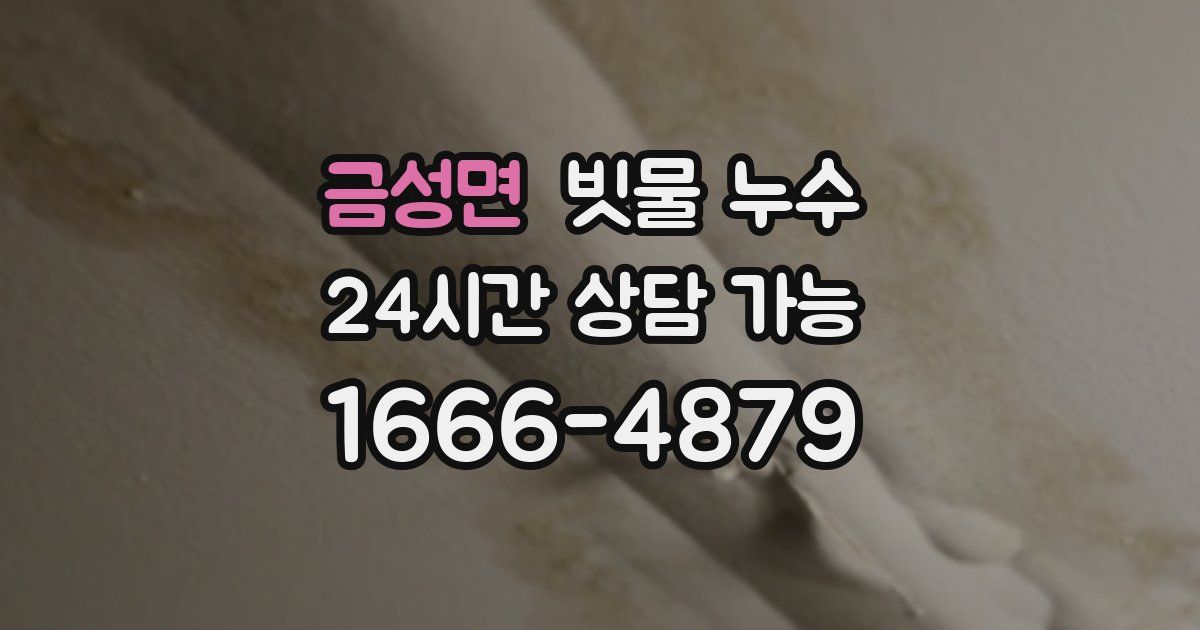 금성면 빗물 누수