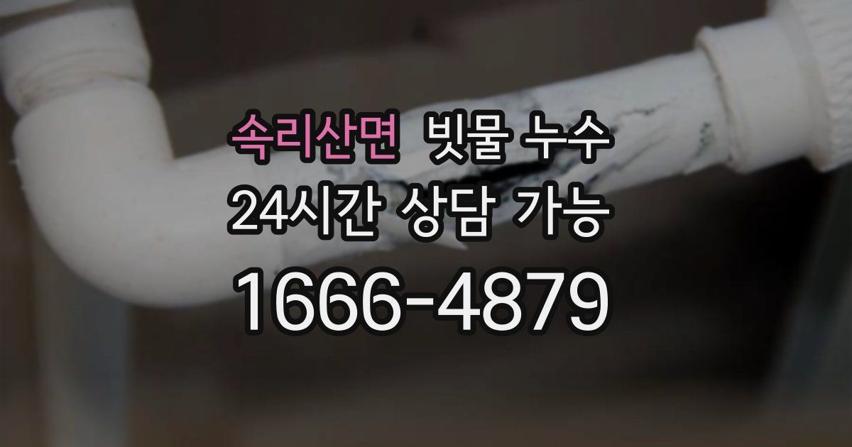 속리산면 빗물 누수