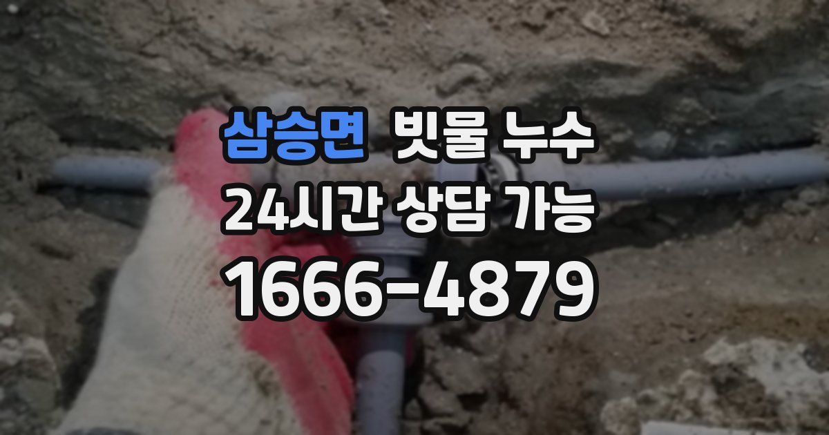 삼승면 빗물 누수