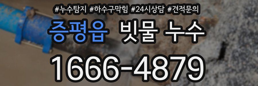 증평읍 빗물 누수