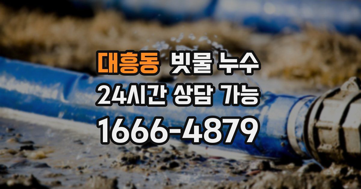대흥동 빗물 누수