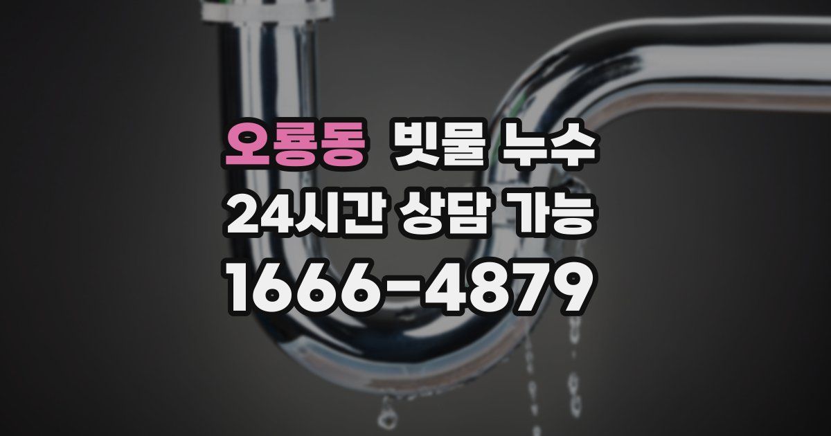 오룡동 빗물 누수