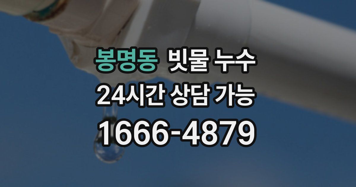 봉명동 빗물 누수