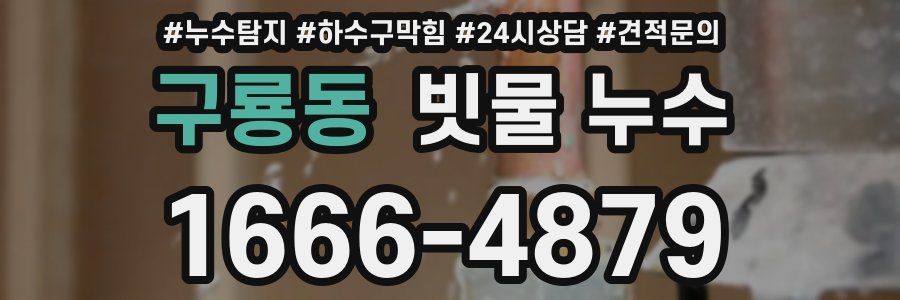 구룡동 빗물 누수