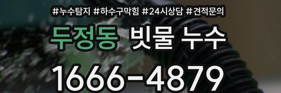 두정동 빗물 누수