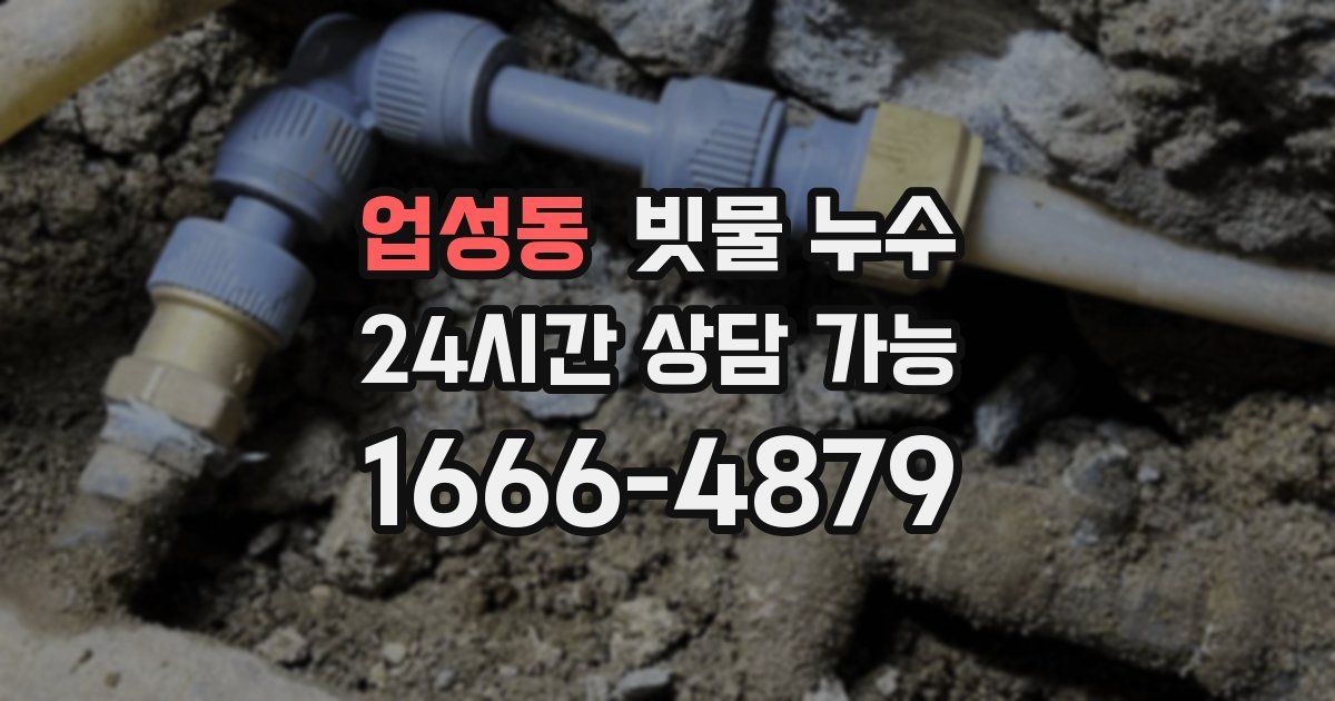 업성동 빗물 누수