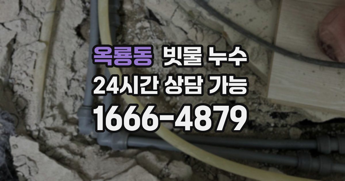 옥룡동 빗물 누수