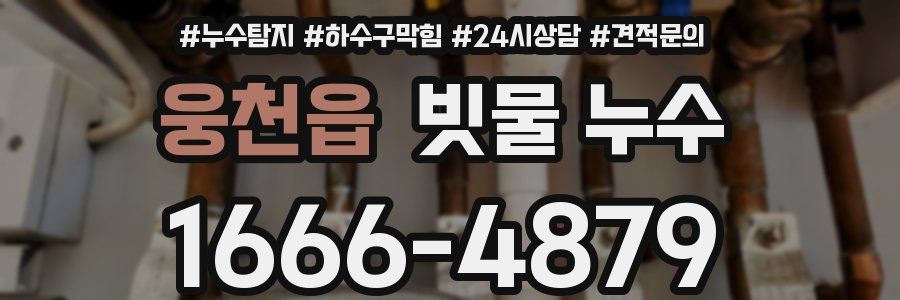 웅천읍 빗물 누수