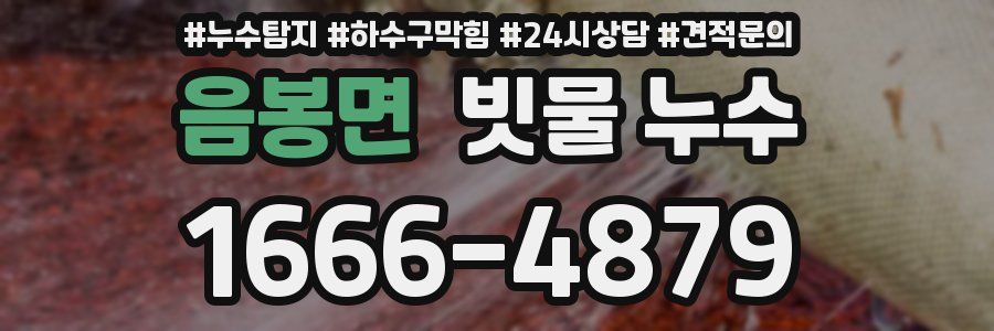 음봉면 빗물 누수