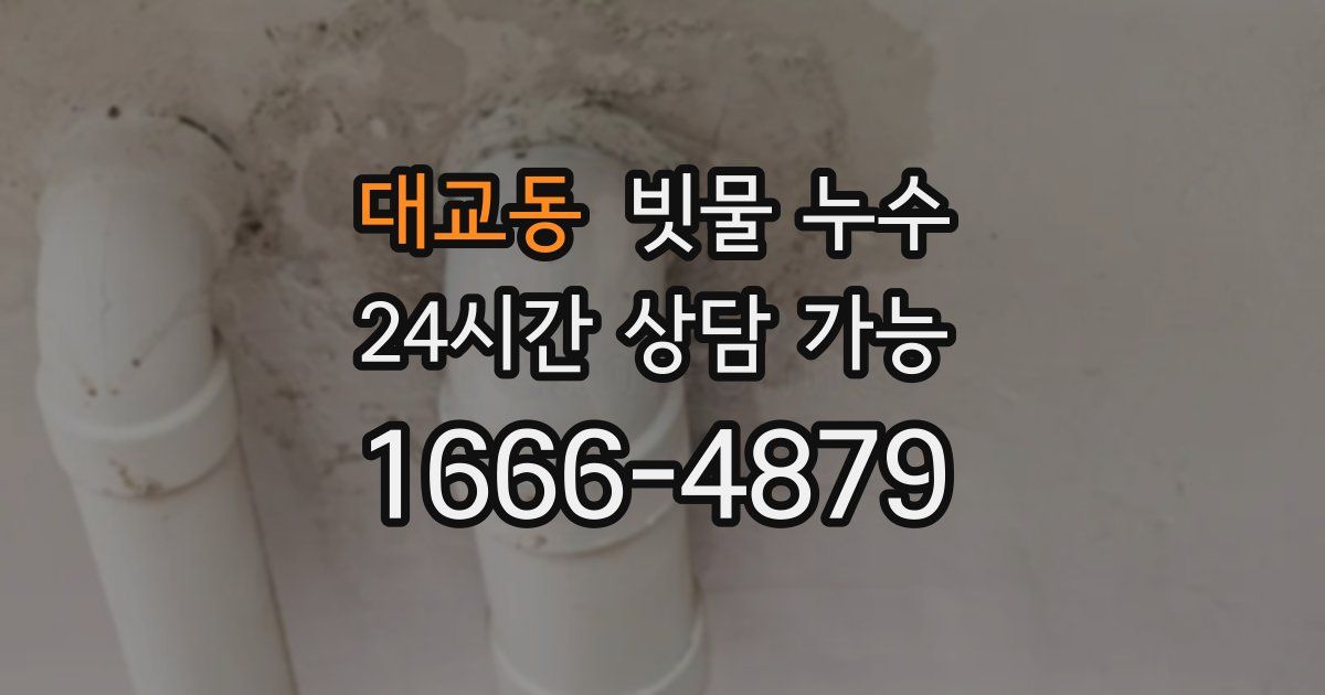 대교동 빗물 누수