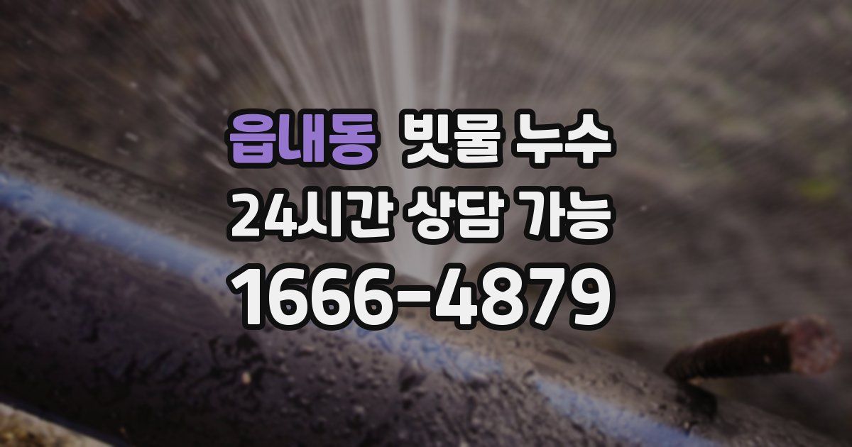 읍내동 빗물 누수