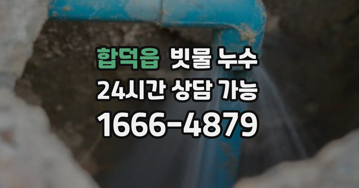 합덕읍 빗물 누수