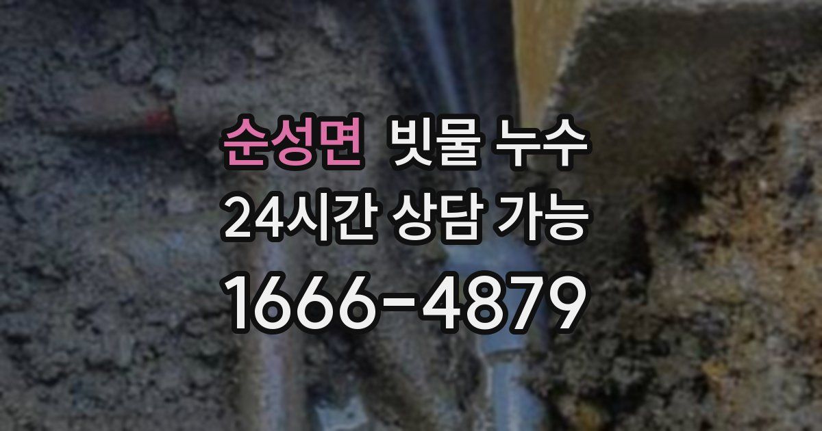 순성면 빗물 누수