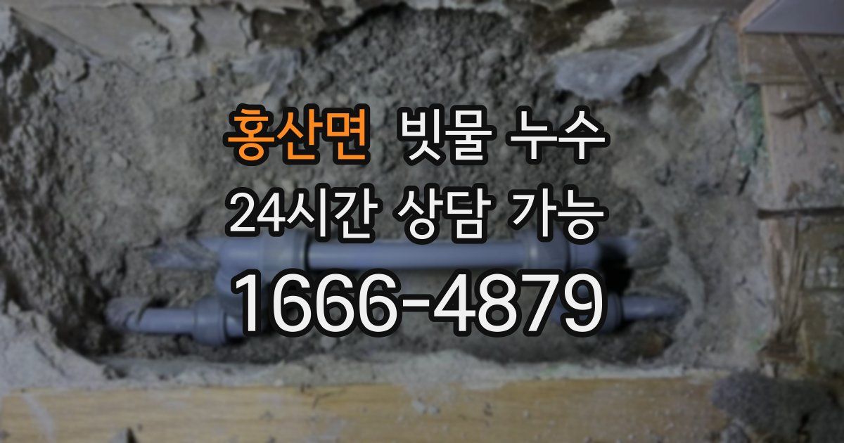 홍산면 빗물 누수
