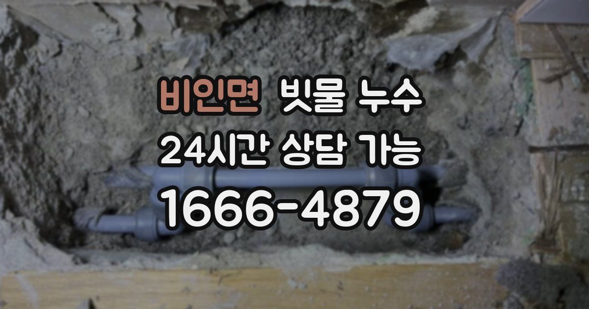 비인면 빗물 누수