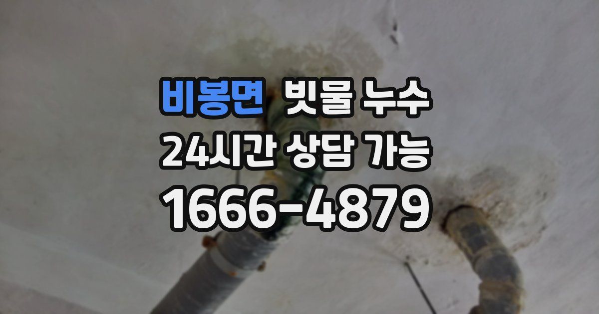 비봉면 빗물 누수