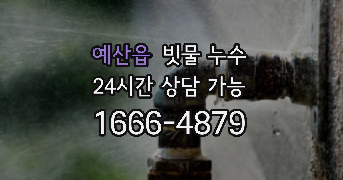 예산읍 빗물 누수