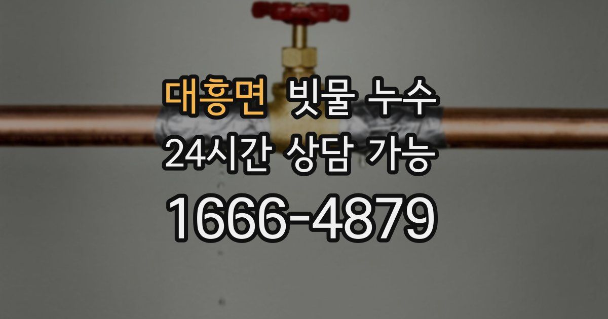 대흥면 빗물 누수