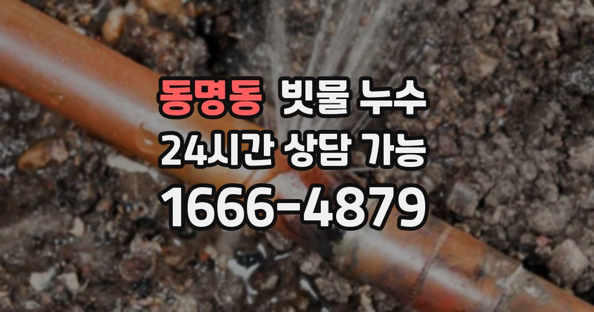 동명동 빗물 누수
