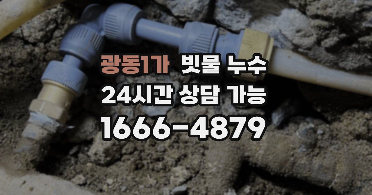 광동1가 빗물 누수