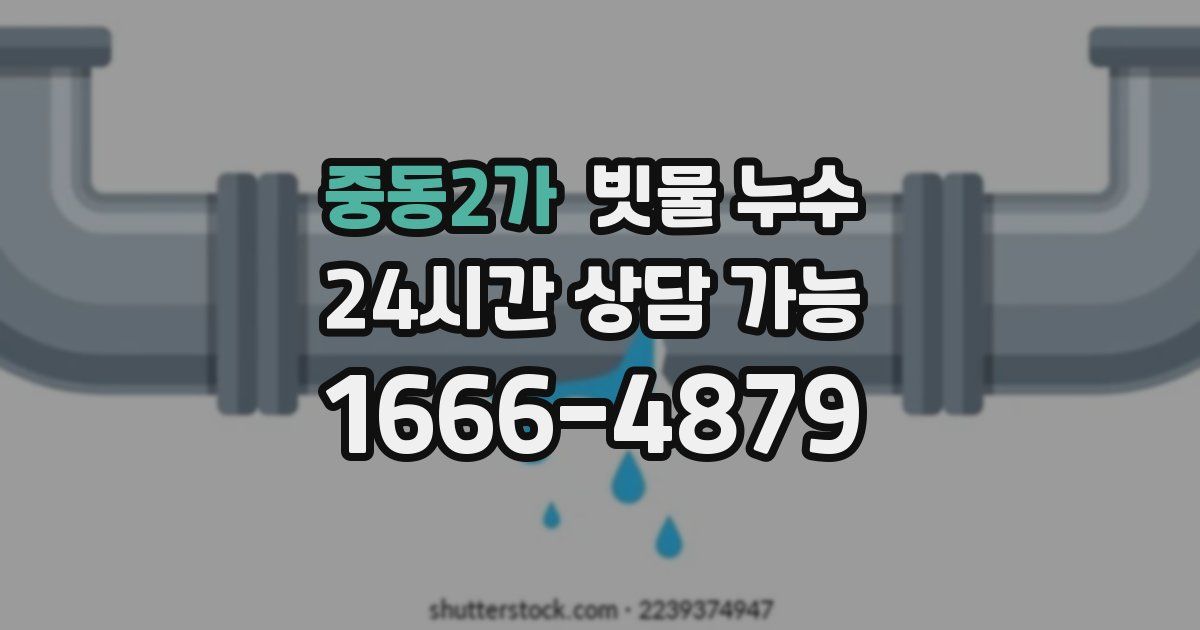 중동2가 빗물 누수