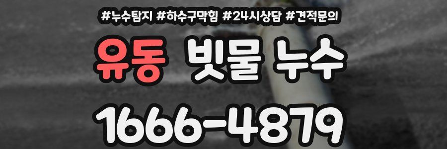 유동 빗물 누수