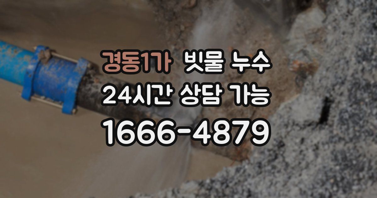 경동1가 빗물 누수