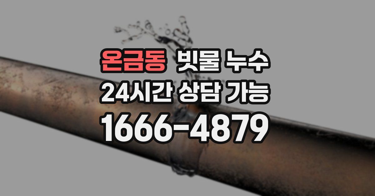 온금동 빗물 누수