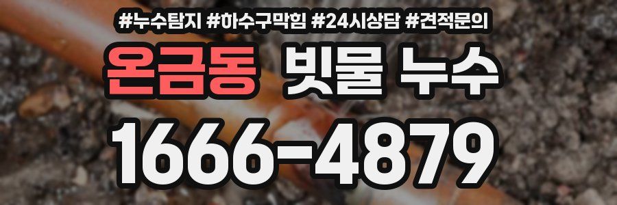 온금동 빗물 누수