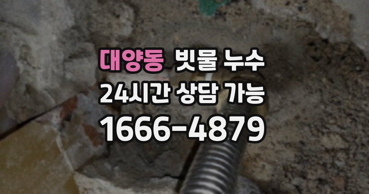 대양동 빗물 누수
