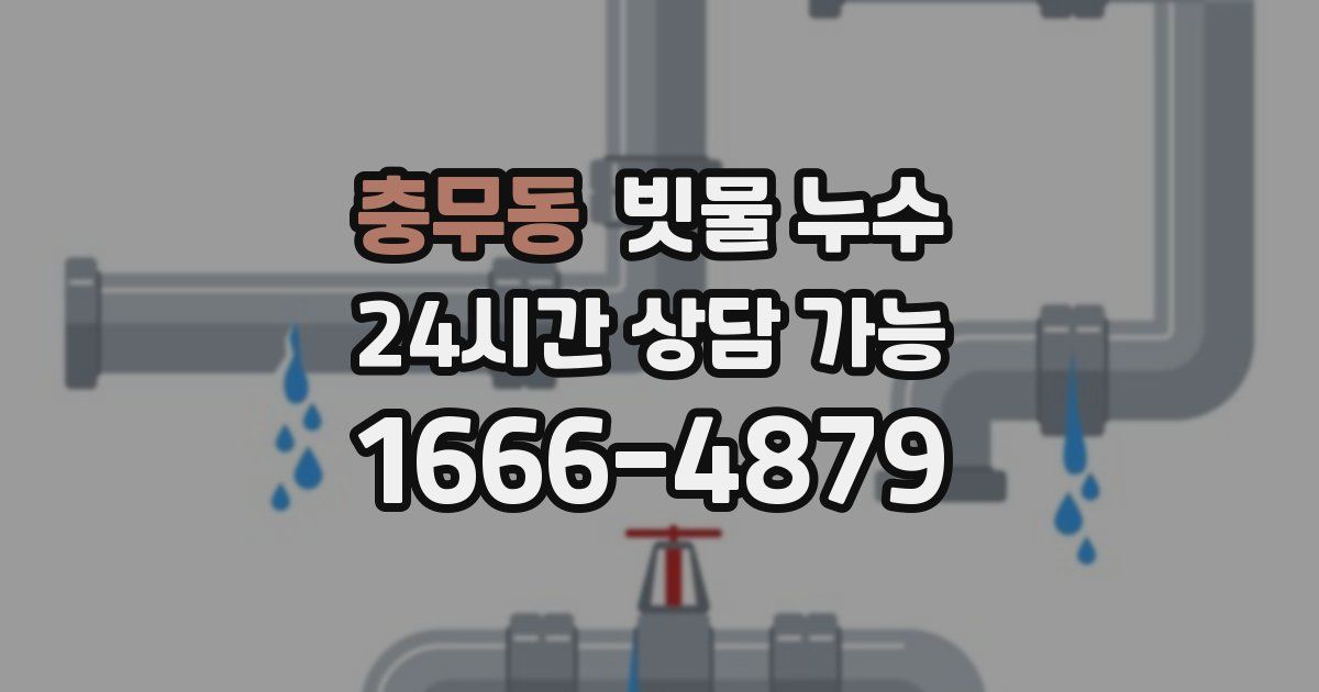 충무동 빗물 누수