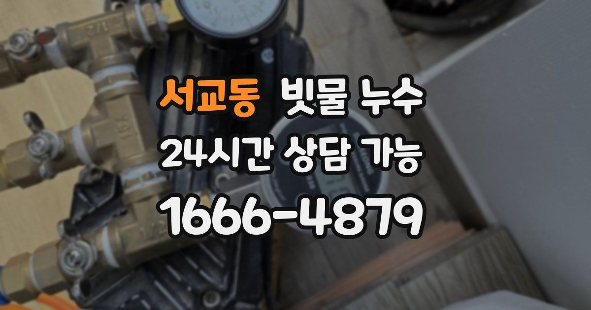 서교동 빗물 누수