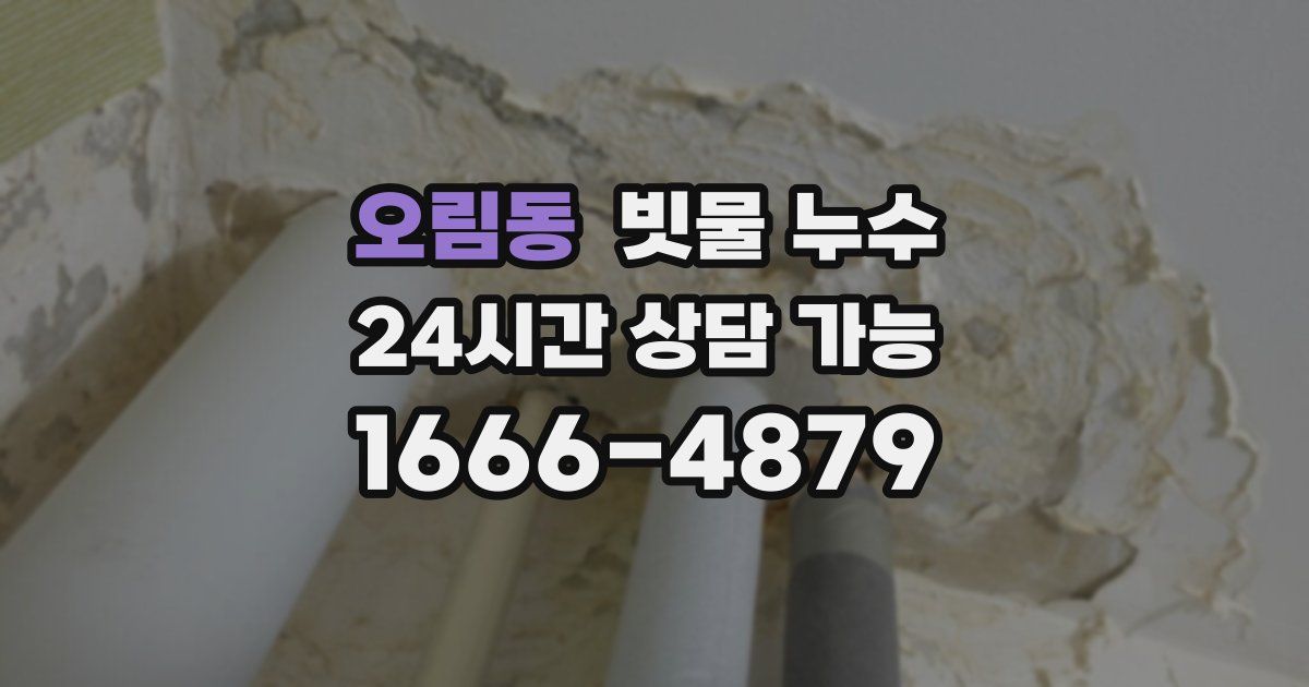 오림동 빗물 누수