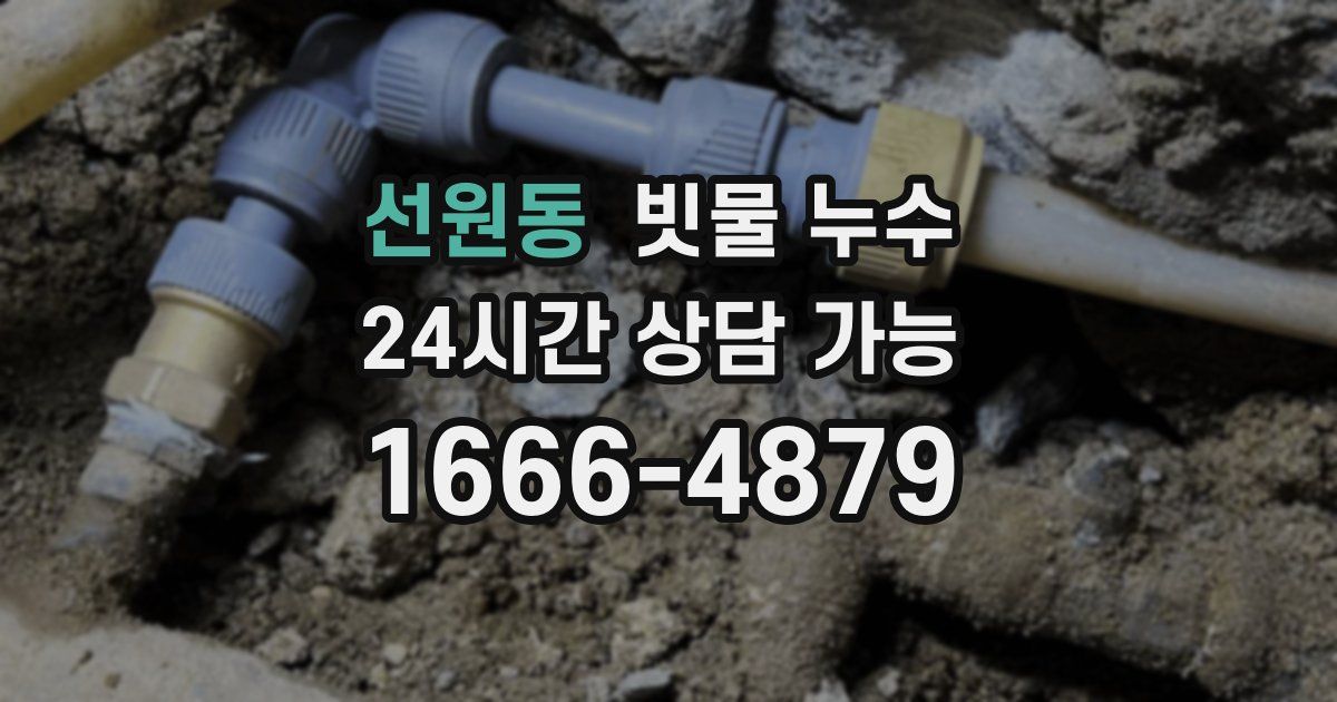 선원동 빗물 누수