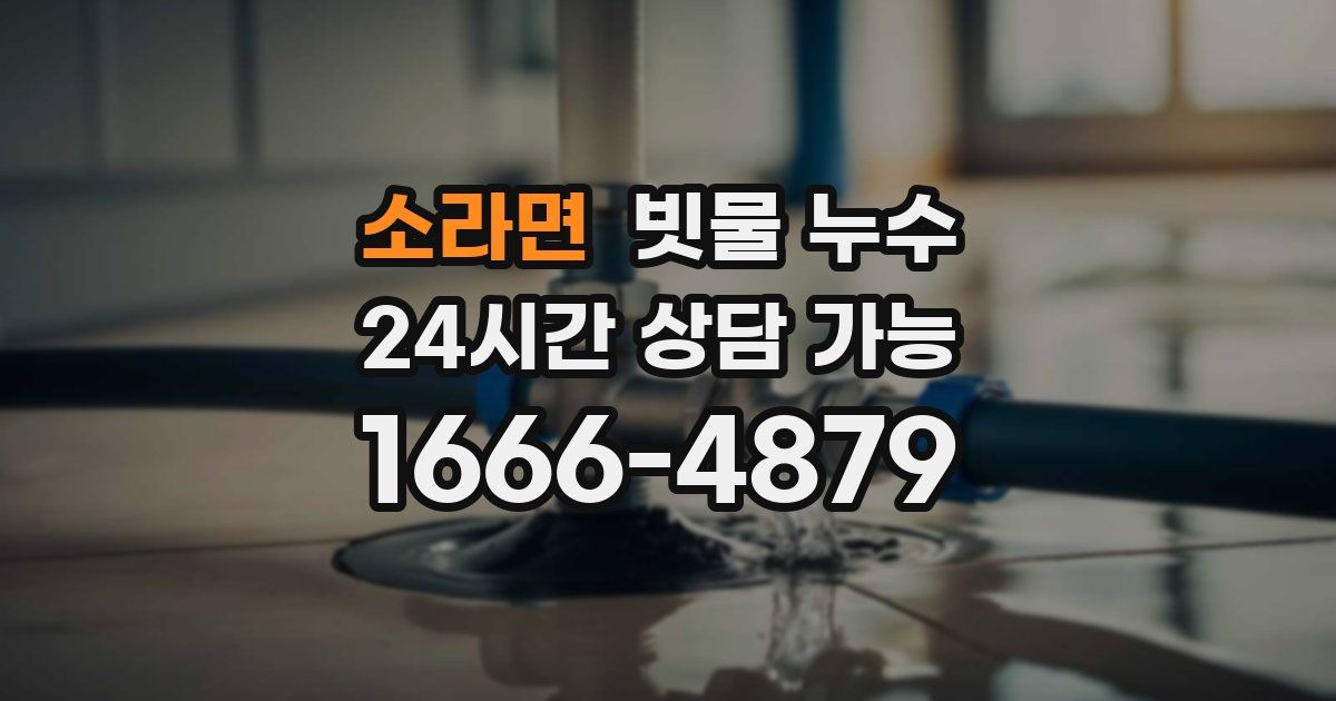 소라면 빗물 누수
