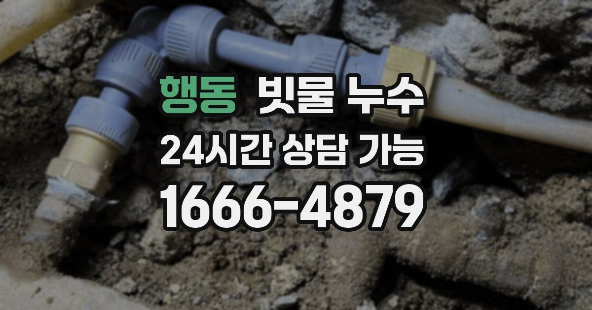 행동 빗물 누수